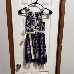 navy sequin dress
